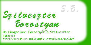 szilveszter borostyan business card